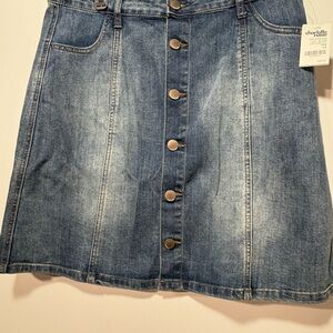 Charlotte Russe Button-Front Denim Skirt